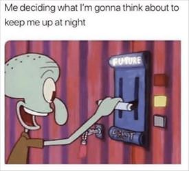 staying up at night