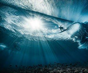 surfing from under the sea