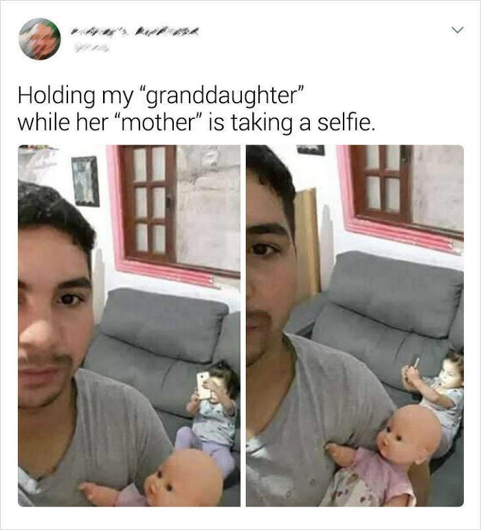 taking a selfie