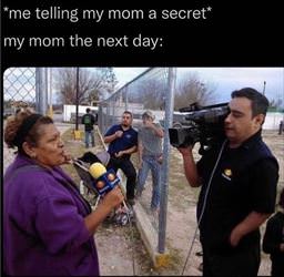 telling my mom a secret