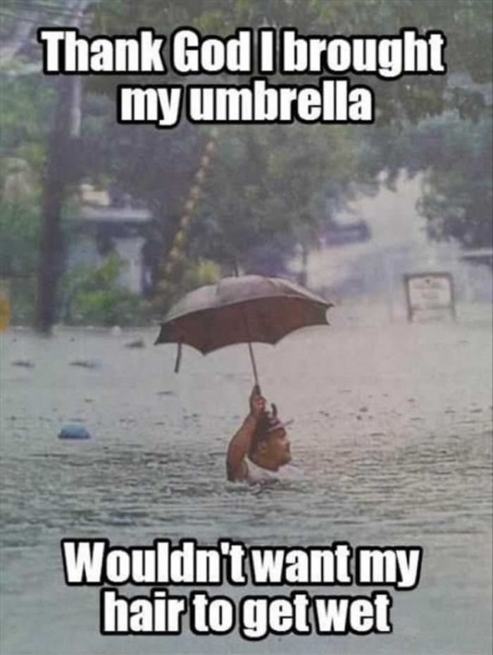 thank god you brought an umbrella funny picture
