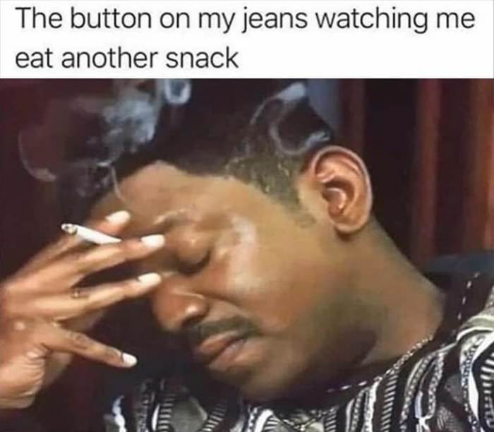the button on my jeans