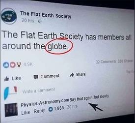 the flat earth society