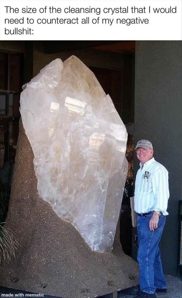 the size of the crystal