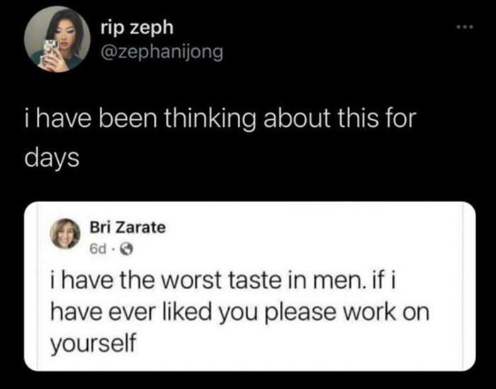 the worst taste in men