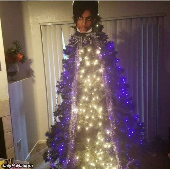 the prince christmas tree funny picture