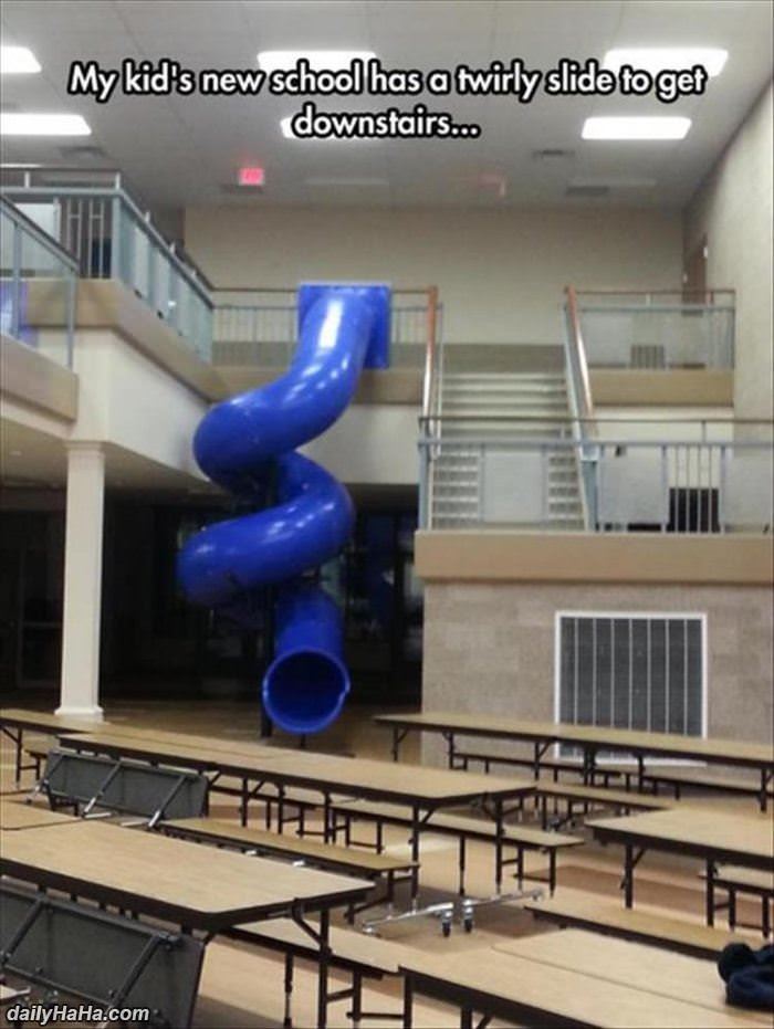 this school has an awesome slide funny picture