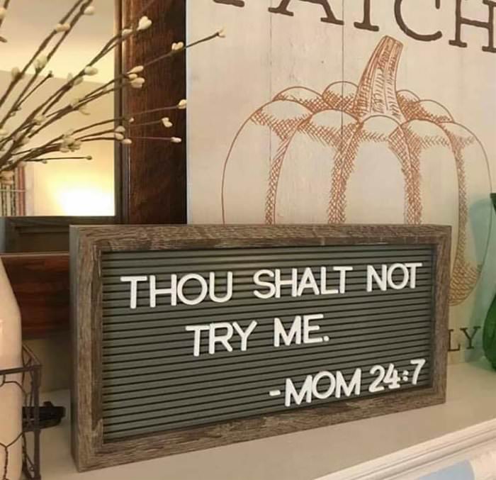 thou shalt not try me