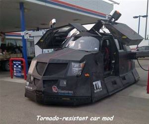 tornado resistant car mod funny picture