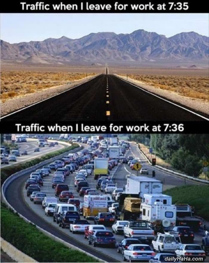 traffic in the mornings funny picture