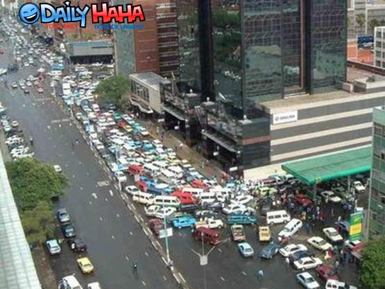 funny traffic jam