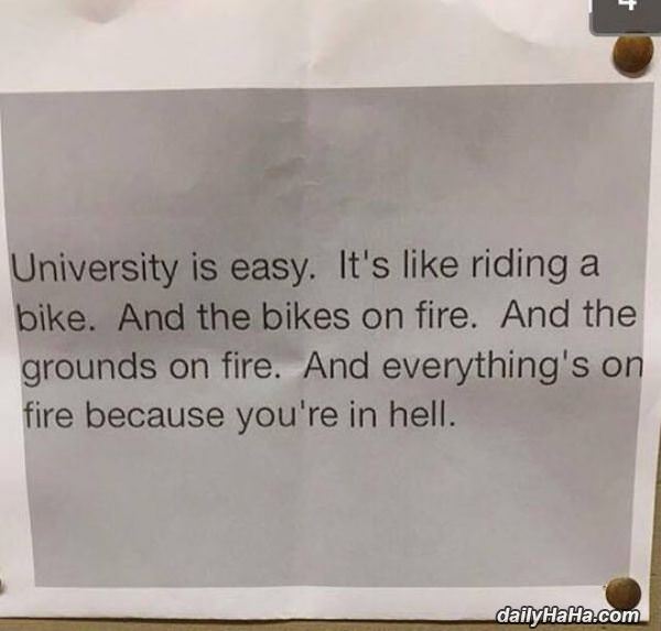 university is easy funny picture