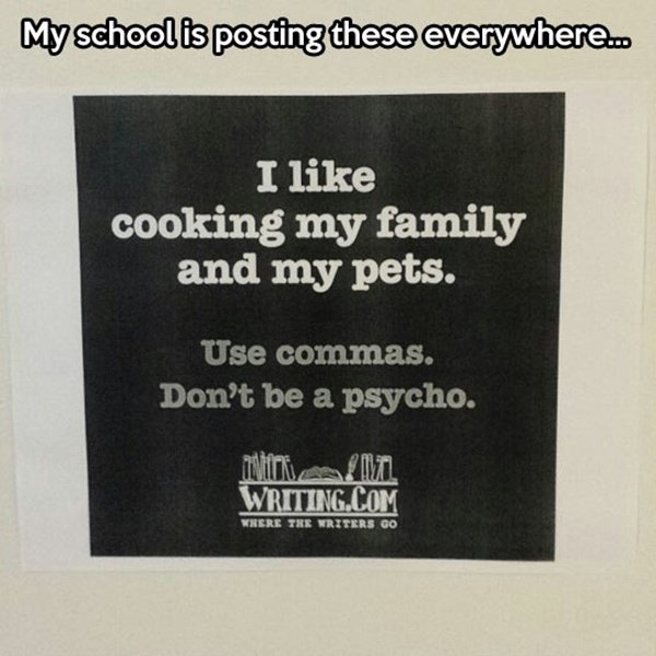 Use of Commas funny picture
