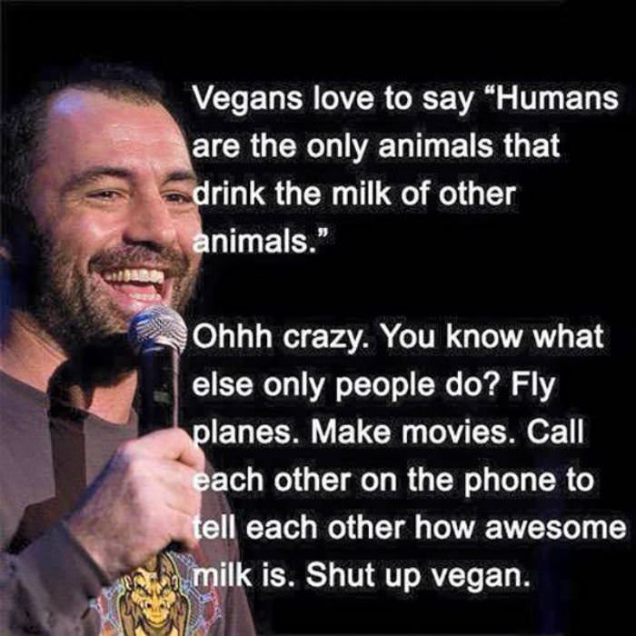 vegans love to say funny picture