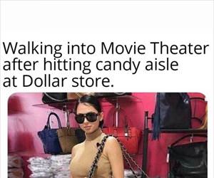 walking into the movies
