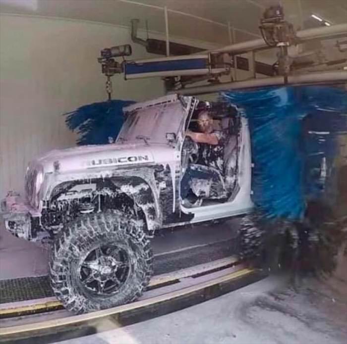 washing my jeep