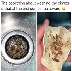 washing the dishes