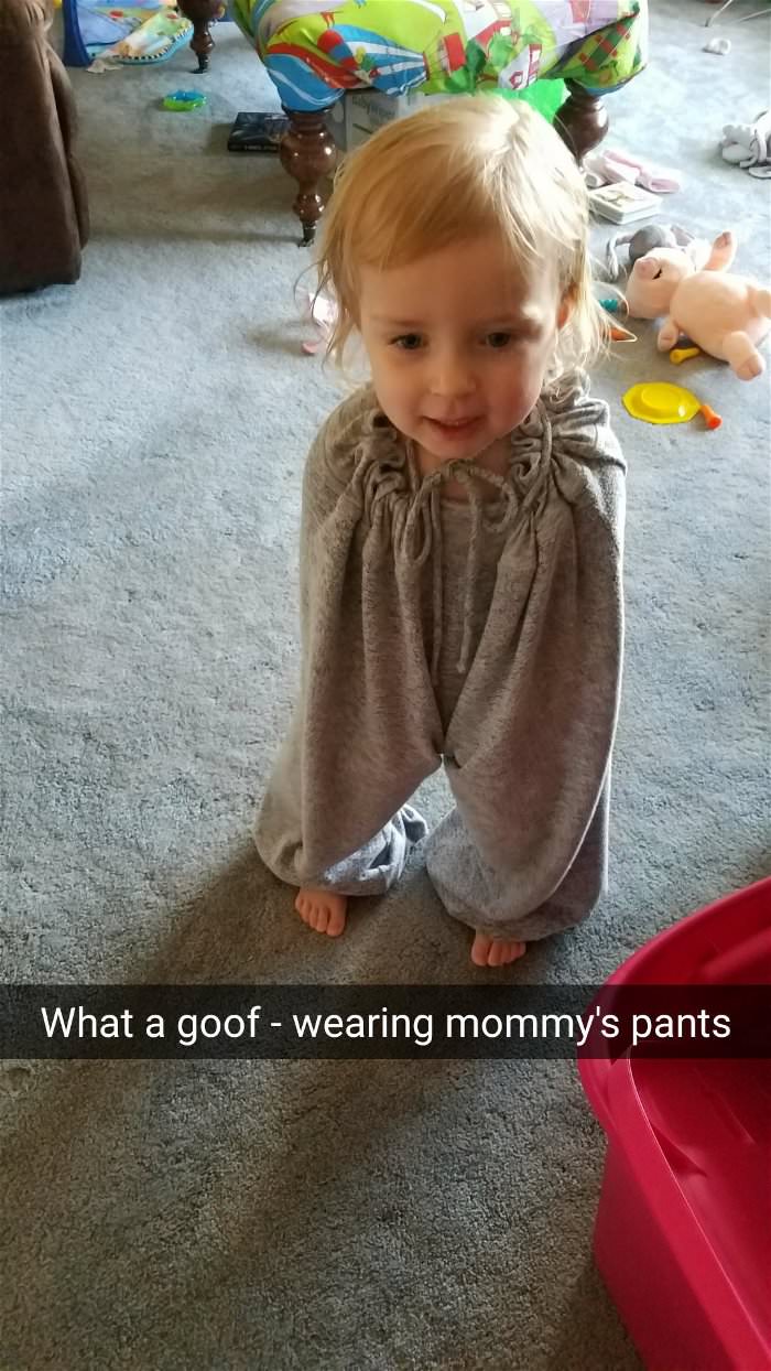 wearing mommys pants