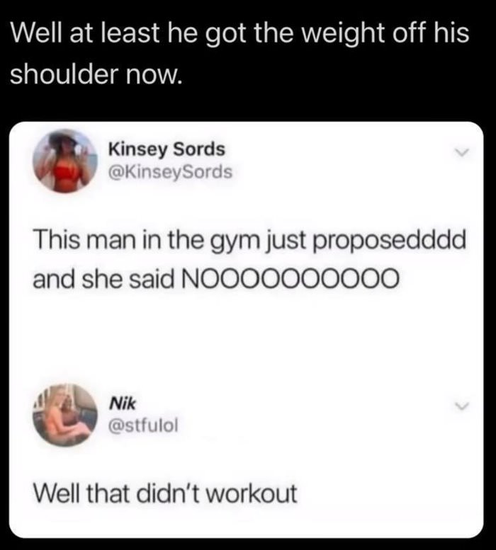 weight off his shoulder now