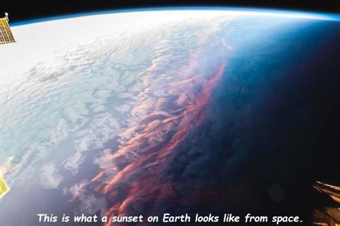 what a sunset looks like from space
