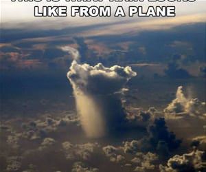 what rain looks like from a plane funny picture