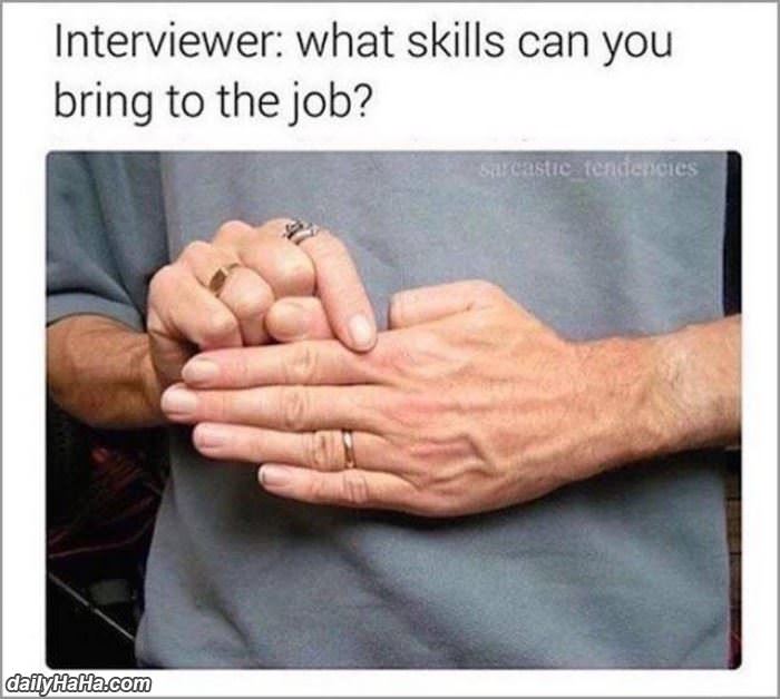 what skills can you bring to the job funny picture