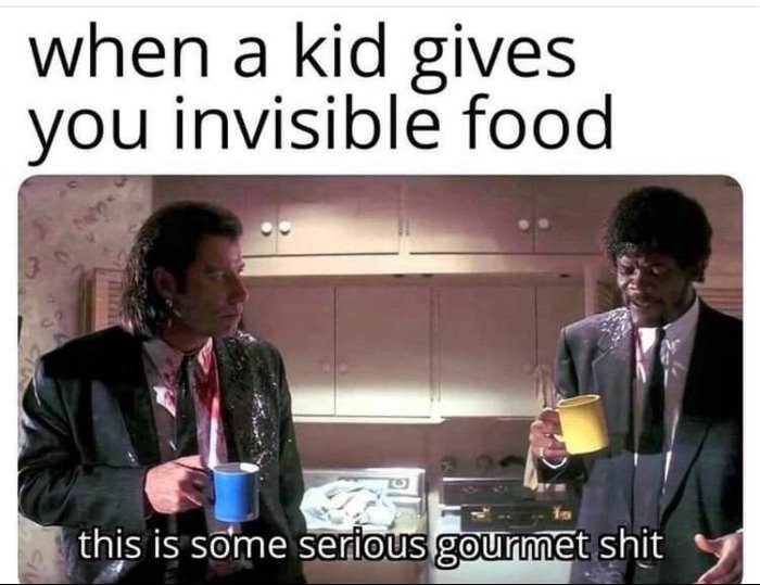 when a kid gives you some food