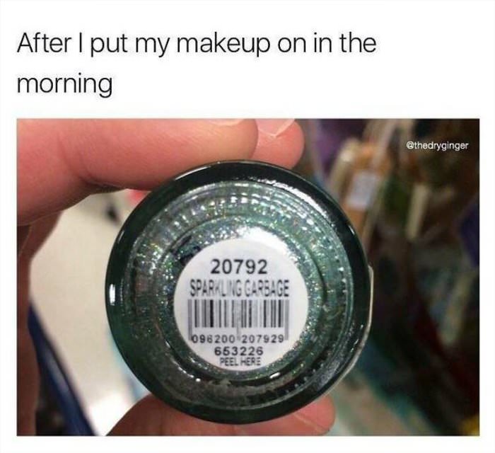when i put my makeup on