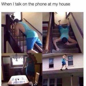 when i talk on the phone at my house