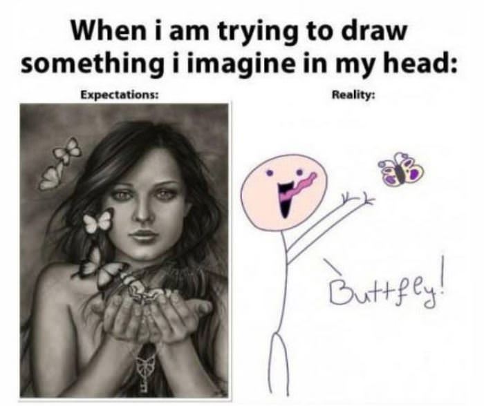 when i am trying to draw something funny picture