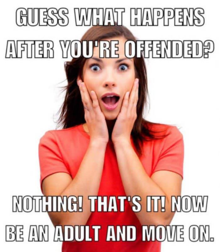 when offended funny picture