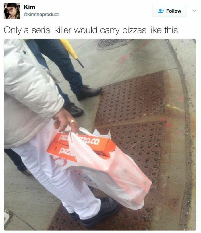 who carries pizza like this