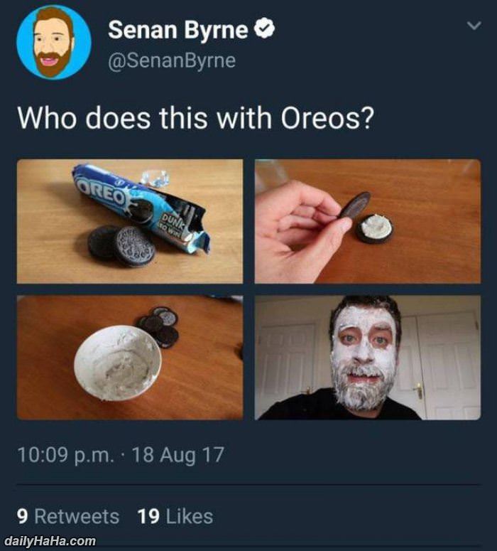 who does this with oreos funny picture