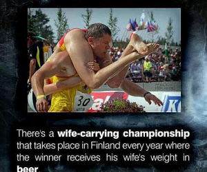 wife carrying championship funny picture