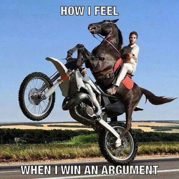 winning an argument funny picture
