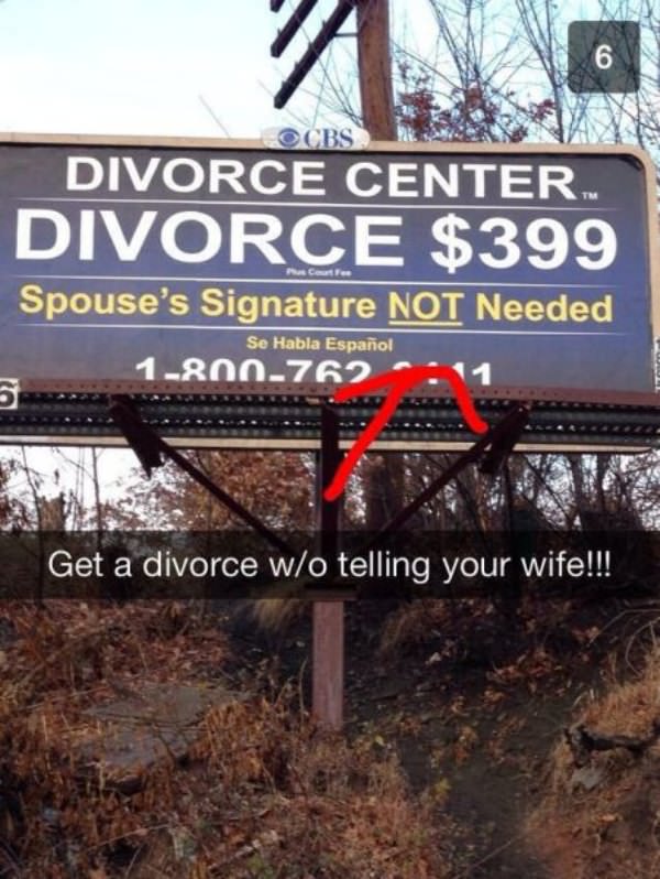 Divorce Without Telling funny picture