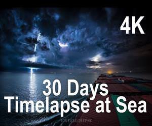 30 day time lapse from cargo ship Funny Video