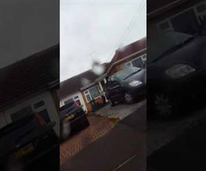 apprentice tries to jump into moving car and fails Funny Video
