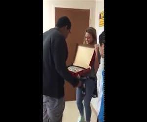 cheerleader asks autistic guy to prom Funny Video