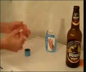 Cut Bottle with a string