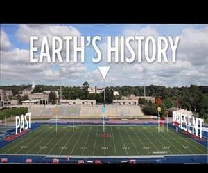 history of earth on a football field Funny Video