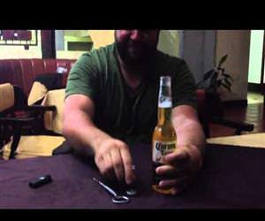 how to shotgun a bottle of beer Funny Video