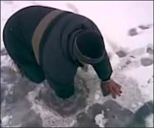 Ice Fishing in Russia Funny Video