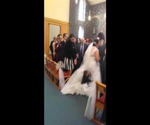 kid belly flops on brides dress Funny Video