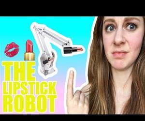 lipstick applying robot Funny Video