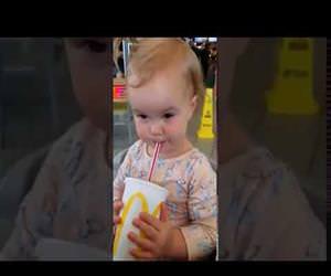 little girl tries coke for the first time Funny Video