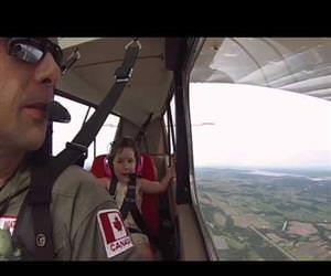 little girls aerobatic flight Funny Video
