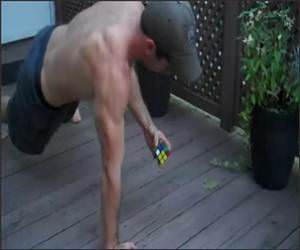 Push Ups Rubiks Cube Funny Video
