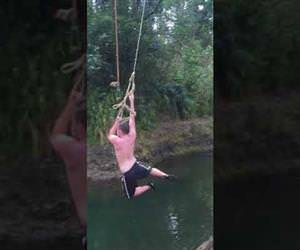 rope swing failure Funny Video