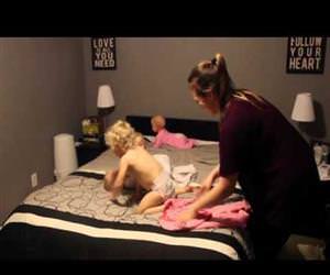supermom taking on 4 toddlers at once Funny Video